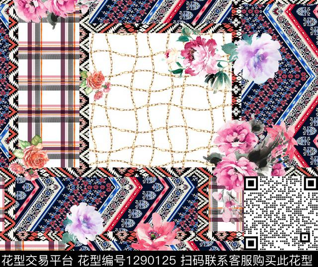 女装花卉民族风数码印花华亿平台下载（图片编号: 1290125） - 瓦栏（Walan）