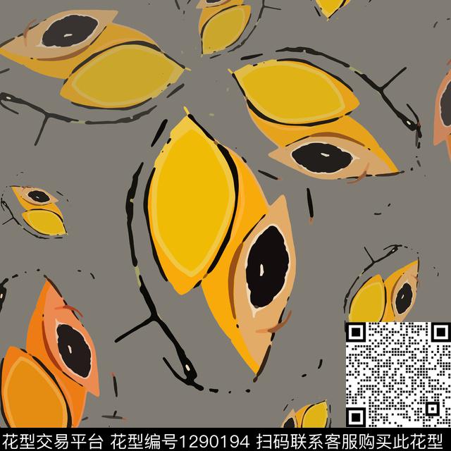 几何大牌风手绘线条笔触传统印花华亿平台下载（图片编号: 1290194） - 瓦栏（Walan）