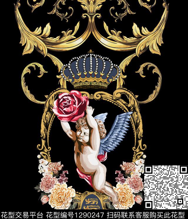 定位花版画男装数码印花华亿平台下载（图片编号: 1290247） - 瓦栏（Walan）