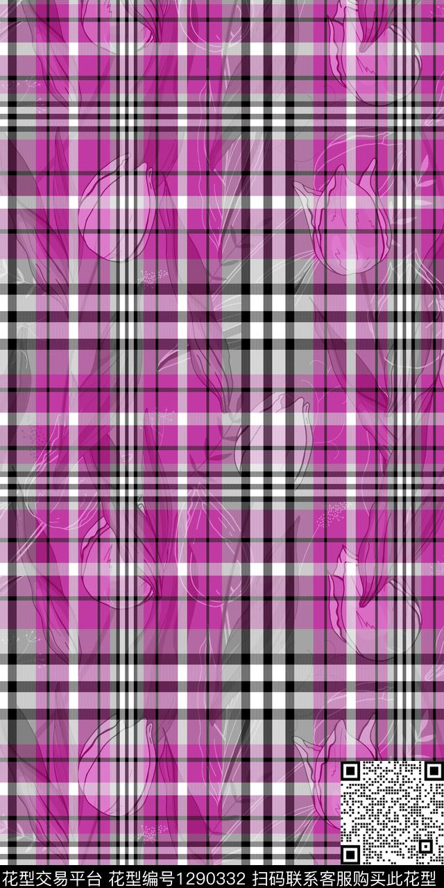 格子底纹数码印花华亿平台下载（图片编号: 1290332） - 瓦栏（Walan）