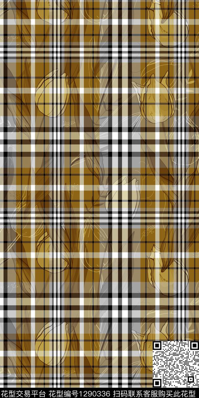满版散花格子底纹数码印花华亿平台下载（图片编号: 1290336） - 瓦栏（Walan）