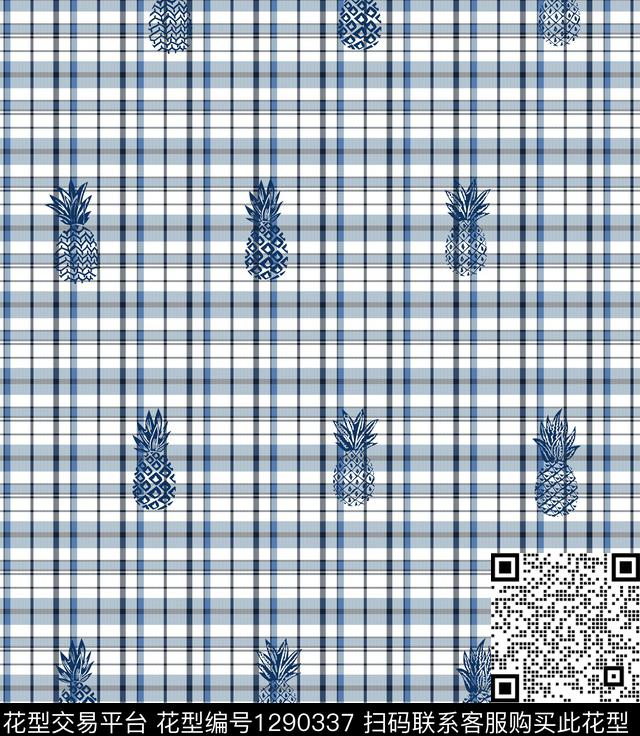 格子大牌风底纹数码印花华亿平台下载（图片编号: 1290337） - 瓦栏（Walan）