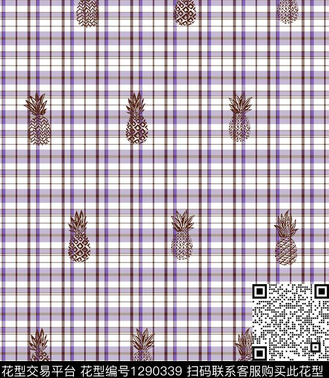 格子大牌风底纹数码印花华亿平台下载（图片编号: 1290339） - 瓦栏（Walan）
