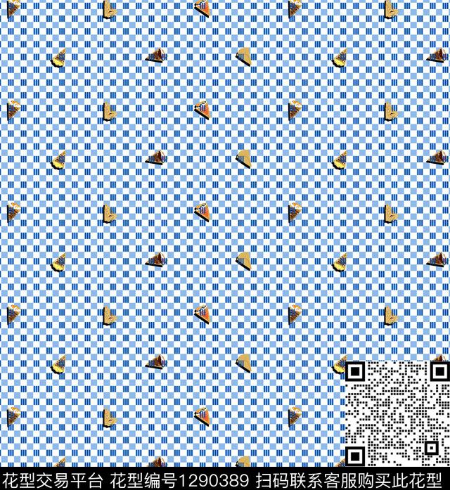 格子卡通可爱数码印花华亿平台下载（图片编号: 1290389） - 瓦栏（Walan）