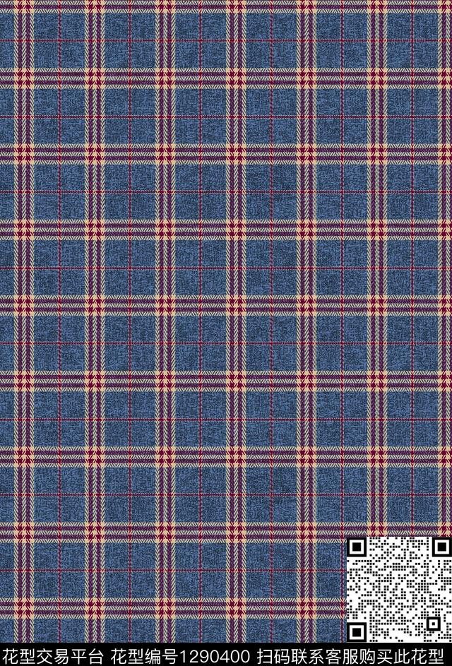 格子底纹满版散花数码印花华亿平台下载（图片编号: 1290400） - 瓦栏（Walan）