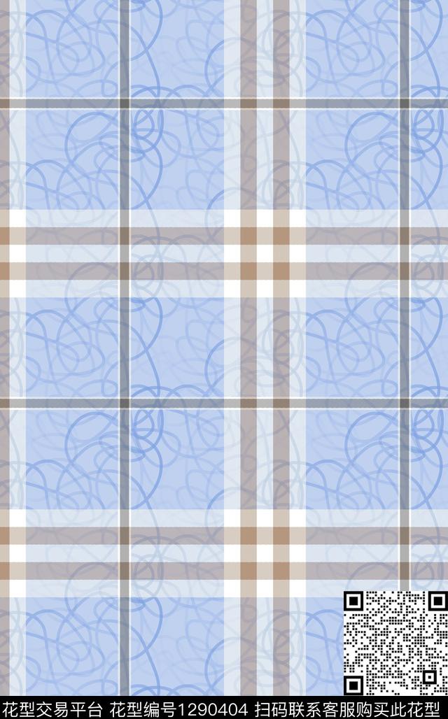 满版散花格子底纹数码印花华亿平台下载（图片编号: 1290404） - 瓦栏（Walan）