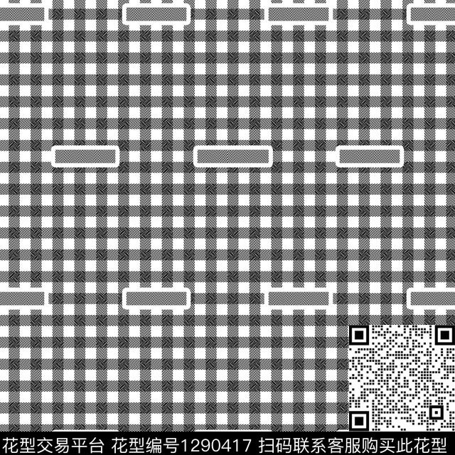 几何满版散花格子数码印花华亿平台下载（图片编号: 1290417） - 瓦栏（Walan）