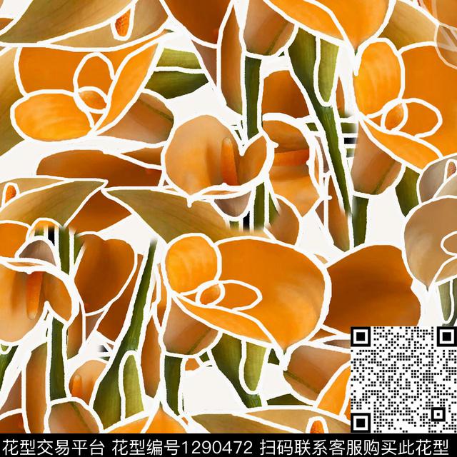 满版散花大牌风植物数码印花华亿平台下载（图片编号: 1290472） - 瓦栏（Walan）