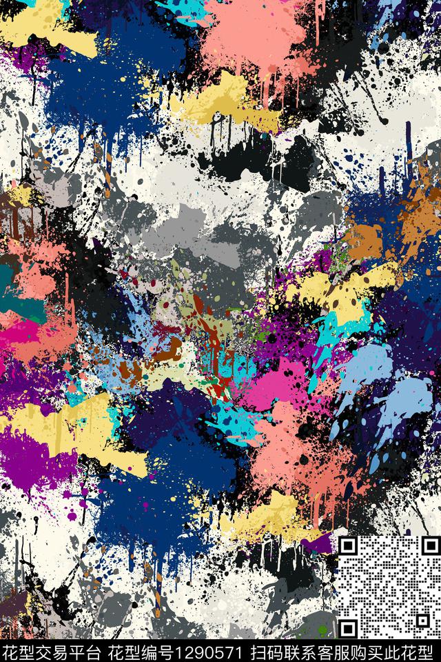 羽绒服运动服抽象男装传统印花华亿平台下载（图片编号: 1290571） - 瓦栏（Walan）