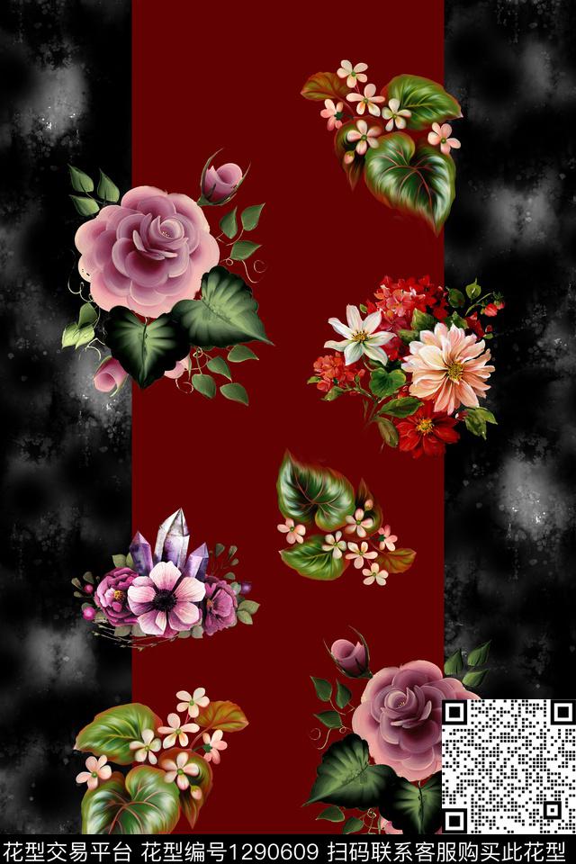 女装连衣裙大牌风数码印花华亿平台下载（图片编号: 1290609） - 瓦栏（Walan）