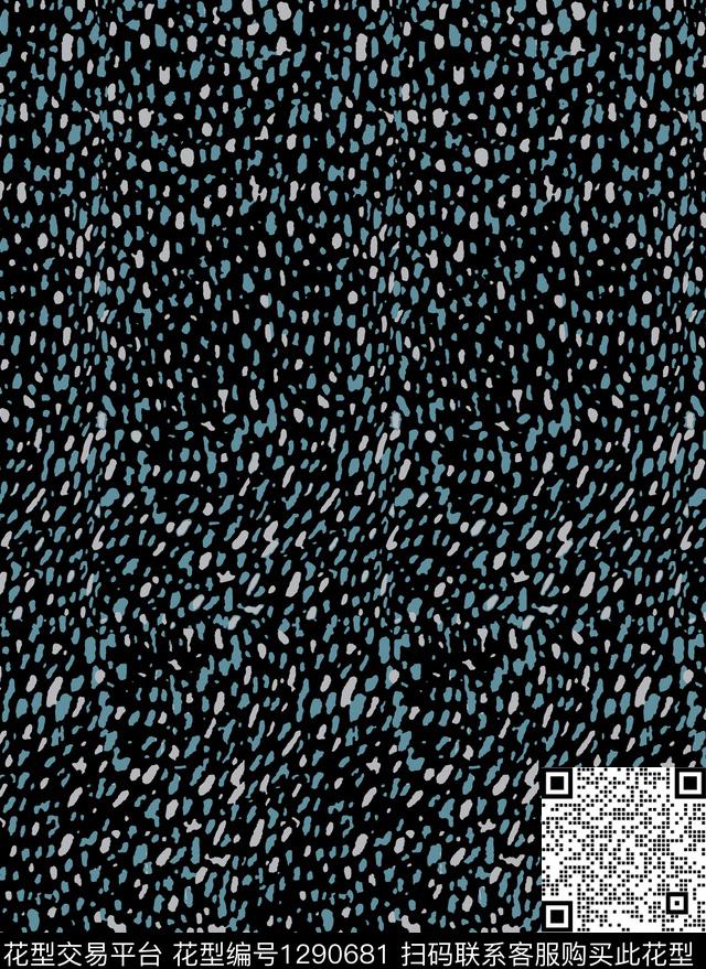 圆形几何泼墨传统印花华亿平台下载（图片编号: 1290681） - 瓦栏（Walan）