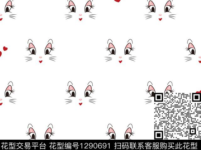 女装猫卡通传统印花华亿平台下载（图片编号: 1290691） - 瓦栏（Walan）