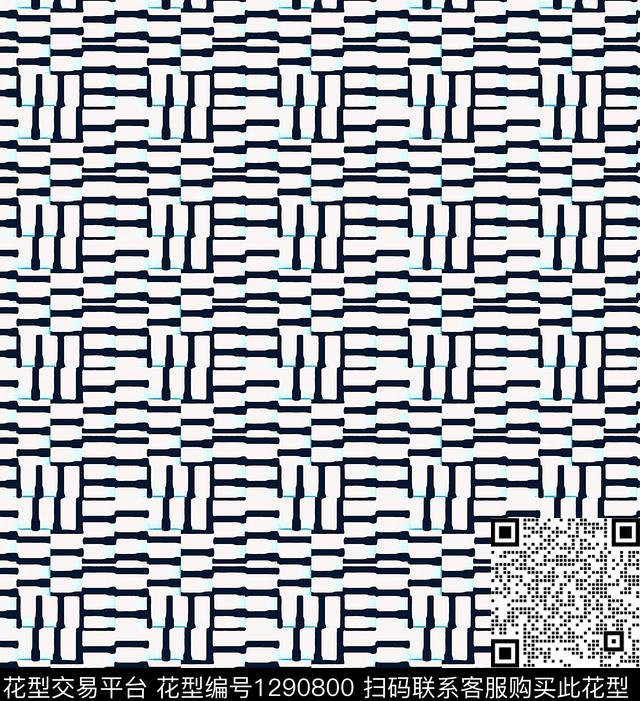 线条画几何男装数码印花华亿平台下载（图片编号: 1290800） - 瓦栏（Walan）