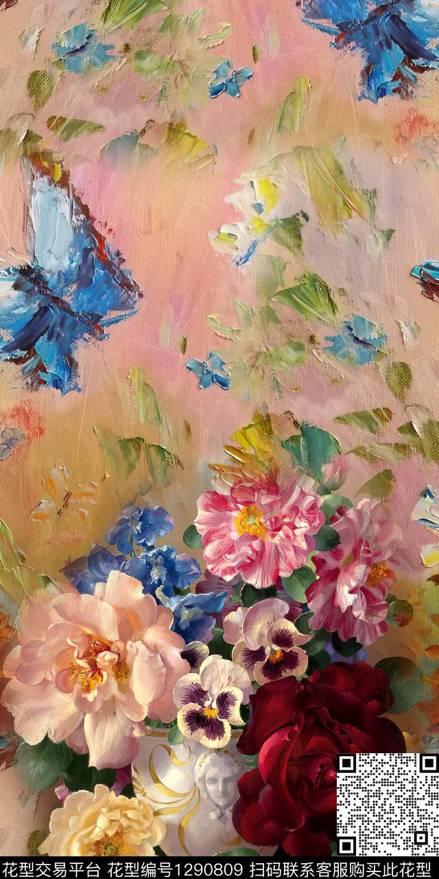 女装连衣裙大牌风数码印花华亿平台下载（图片编号: 1290809） - 瓦栏（Walan）