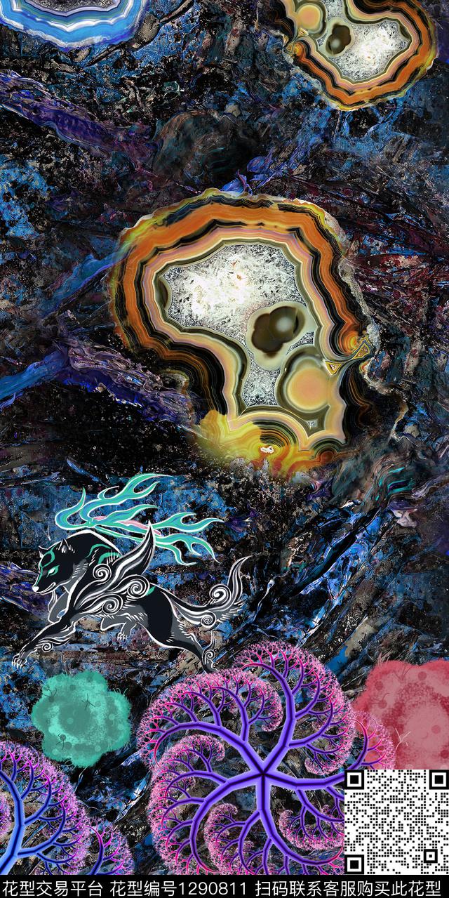 女装连衣裙大牌风数码印花华亿平台下载（图片编号: 1290811） - 瓦栏（Walan）