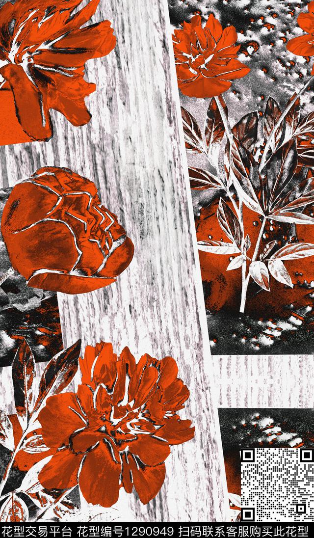 定位花连衣裙中老年数码印花华亿平台下载（图片编号: 1290949） - 瓦栏（Walan）