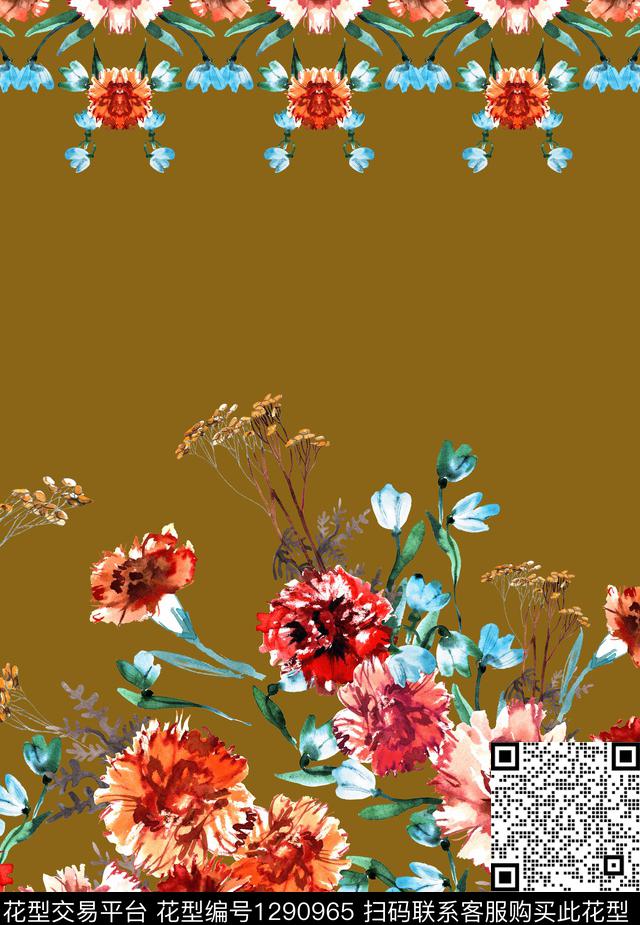 大牌风少女花边数码印花华亿平台下载（图片编号: 1290965） - 瓦栏（Walan）