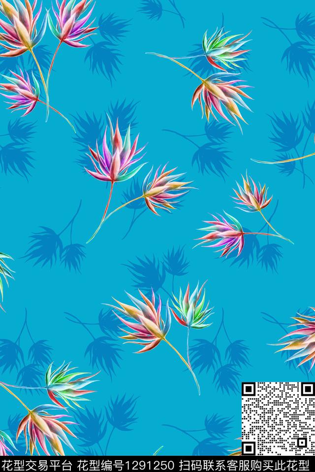 数码华亿平台绿植树叶数码印花华亿平台下载（图片编号: 1291250） - 瓦栏（Walan）