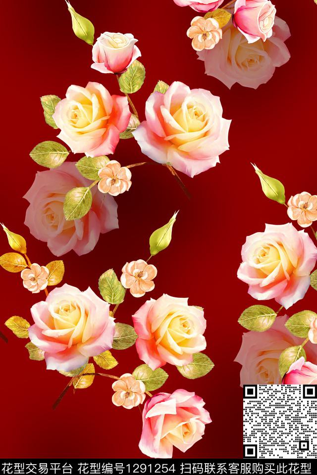 数码华亿平台花卉数码印花华亿平台下载（图片编号: 1291254） - 瓦栏（Walan）
