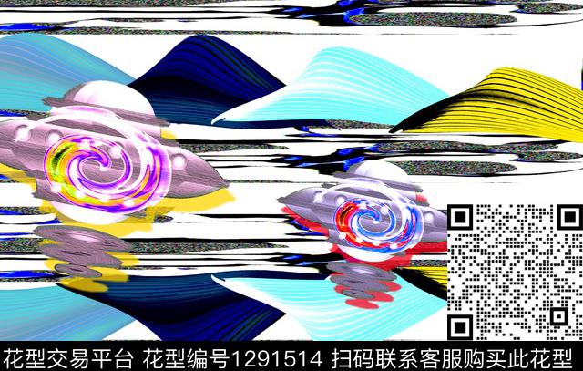 复古几何大牌风数码印花华亿平台下载（图片编号: 1291514） - 瓦栏（Walan）