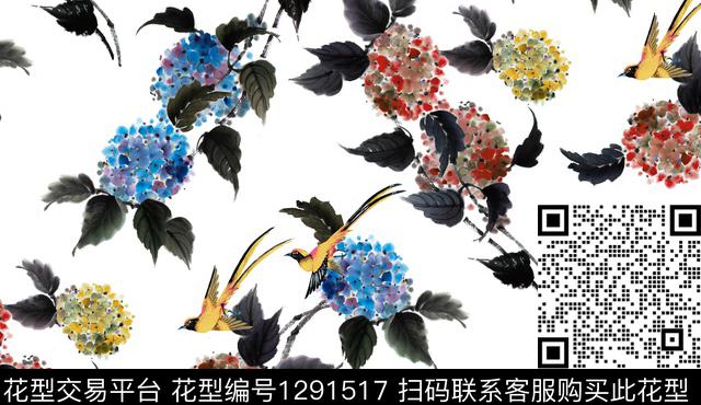休闲大花民族风数码印花华亿平台下载（图片编号: 1291517） - 瓦栏（Walan）