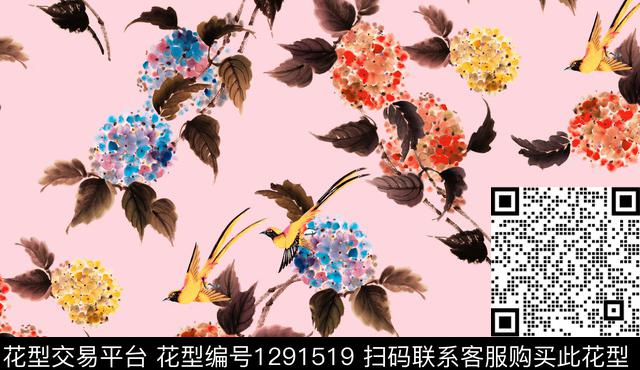 休闲大花民族风数码印花华亿平台下载（图片编号: 1291519） - 瓦栏（Walan）