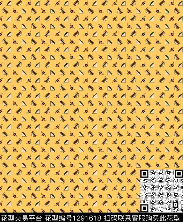 食物卡通小碎花传统印花华亿平台下载（图片编号: 1291618） - 瓦栏（Walan）