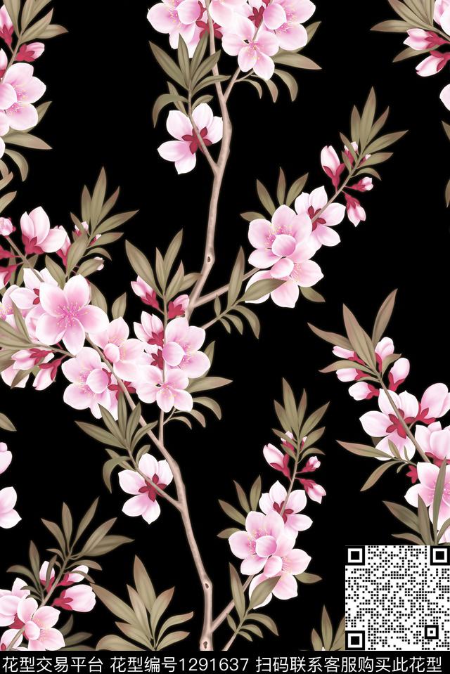 女装花卉春夏华亿平台数码印花华亿平台下载（图片编号: 1291637） - 瓦栏（Walan）