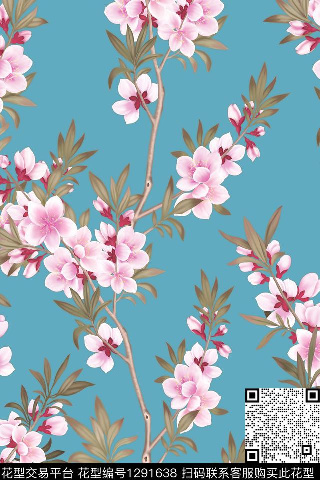 女装花卉春夏华亿平台数码印花华亿平台下载（图片编号: 1291638） - 瓦栏（Walan）