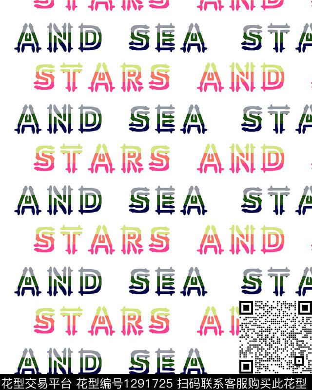 卡通字母条纹传统印花华亿平台下载（图片编号: 1291725） - 瓦栏（Walan）