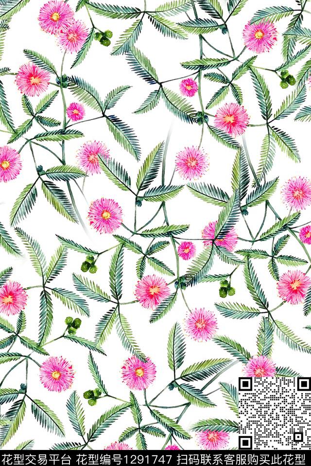 女装花卉春夏华亿平台数码印花华亿平台下载（图片编号: 1291747） - 瓦栏（Walan）