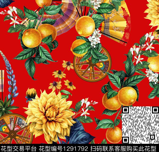 水果大牌风休闲数码印花华亿平台下载（图片编号: 1291792） - 瓦栏（Walan）