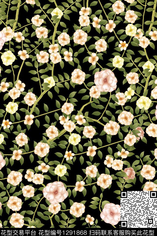 女装花卉小碎花数码印花华亿平台下载（图片编号: 1291868） - 瓦栏（Walan）