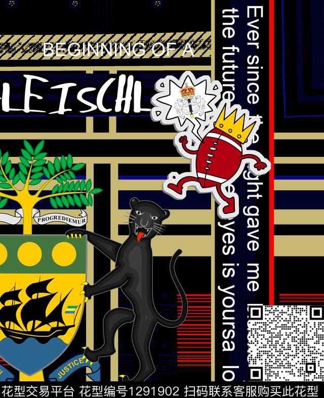 定位花几何欧美数码印花华亿平台下载（图片编号: 1291902） - 瓦栏（Walan）