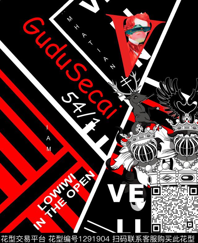 定位花人物欧美数码印花华亿平台下载（图片编号: 1291904） - 瓦栏（Walan）