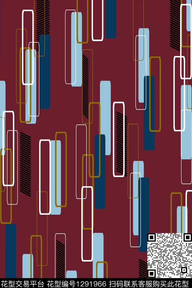 简约几何条纹传统印花华亿平台下载（图片编号: 1291966） - 瓦栏（Walan）