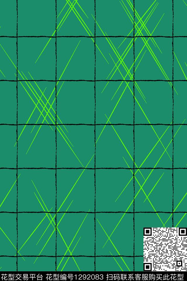 大牌风线条格子传统印花华亿平台下载（图片编号: 1292083） - 瓦栏（Walan）