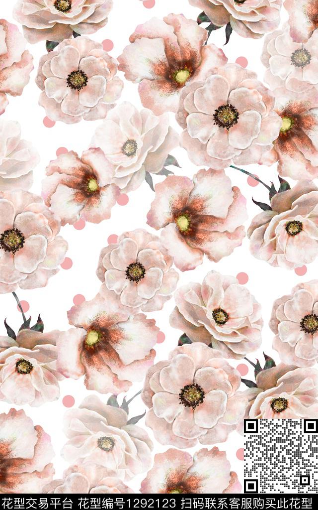 女装数码华亿平台花卉数码印花华亿平台下载（图片编号: 1292123） - 瓦栏（Walan）