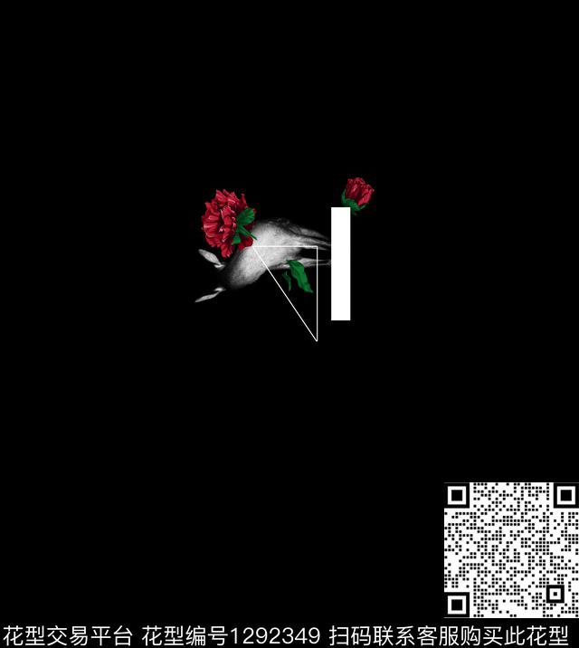 定位花几何花卉数码印花华亿平台下载（图片编号: 1292349） - 瓦栏（Walan）