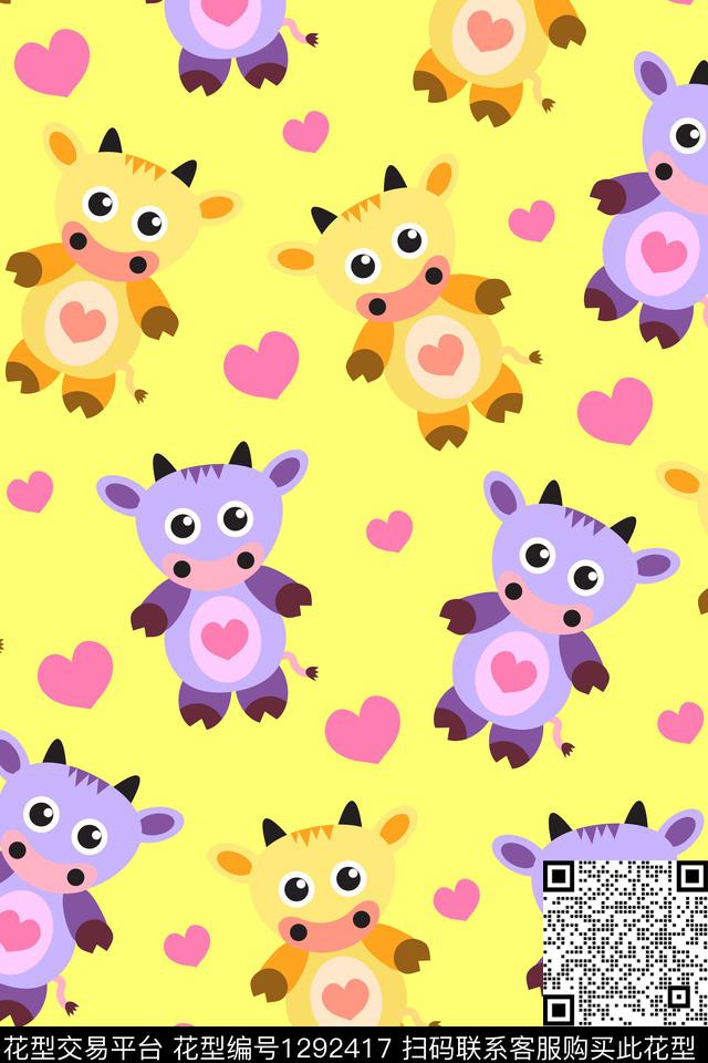 蝙蝠爱心卡通传统印花华亿平台下载（图片编号: 1292417） - 瓦栏（Walan）