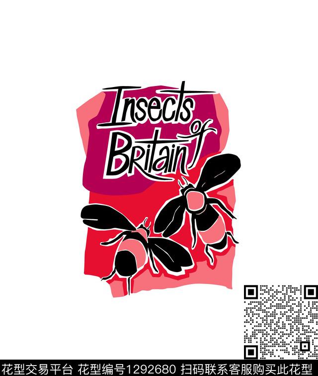 蜜蜂字母几何传统印花华亿平台下载（图片编号: 1292680） - 瓦栏（Walan）