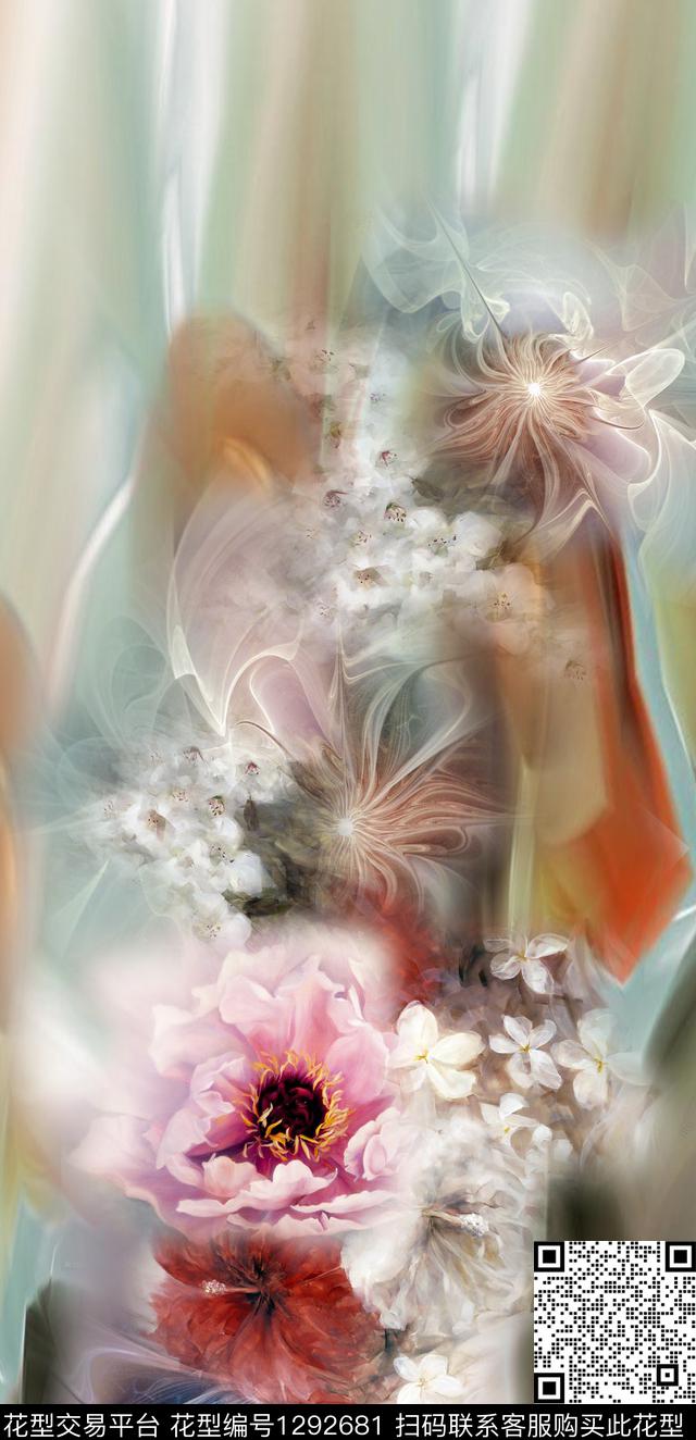 定位花油画华亿平台花卉数码印花华亿平台下载（图片编号: 1292681） - 瓦栏（Walan）