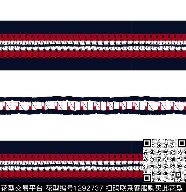 字母条纹满版散花传统印花华亿平台下载（图片编号: 1292737） - 瓦栏（Walan）