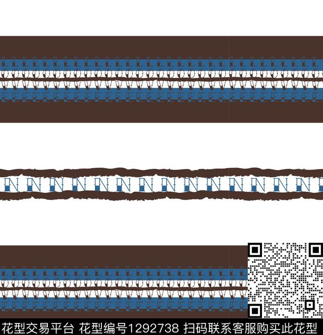 字母条纹满版散花传统印花华亿平台下载（图片编号: 1292738） - 瓦栏（Walan）