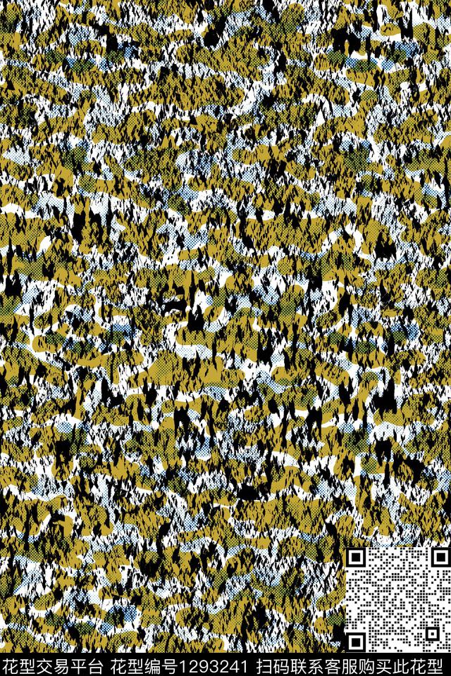 迷彩几何波点传统印花华亿平台下载（图片编号: 1293241） - 瓦栏（Walan）