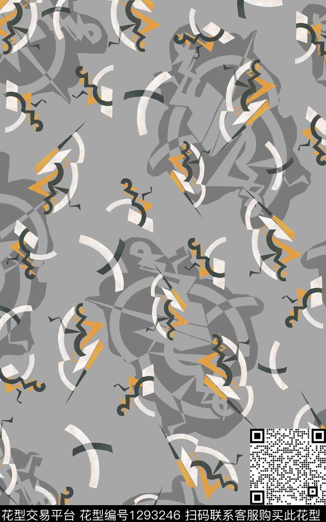 艺术混合拼接几何传统印花华亿平台下载（图片编号: 1293246） - 瓦栏（Walan）