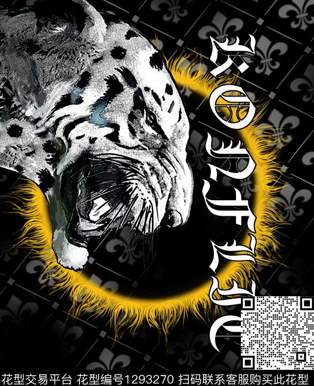 男装定位花动物头字母数码印花华亿平台下载（图片编号: 1293270） - 瓦栏（Walan）