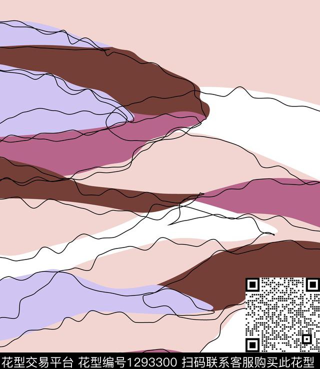 几何艺术条纹传统印花华亿平台下载（图片编号: 1293300） - 瓦栏（Walan）