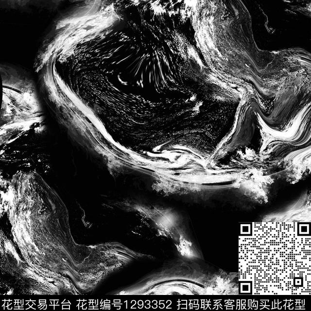 抽象花卉几何男装数码印花华亿平台下载（图片编号: 1293352） - 瓦栏（Walan）