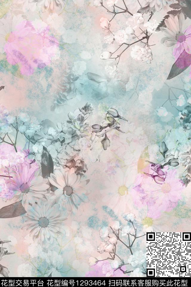 女装花卉大牌风数码印花华亿平台下载（图片编号: 1293464） - 瓦栏（Walan）